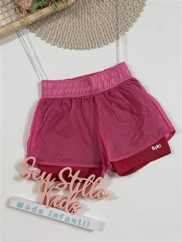 Shorts Infantil Siri Kids Sport Dani Oncinha Pink 42672