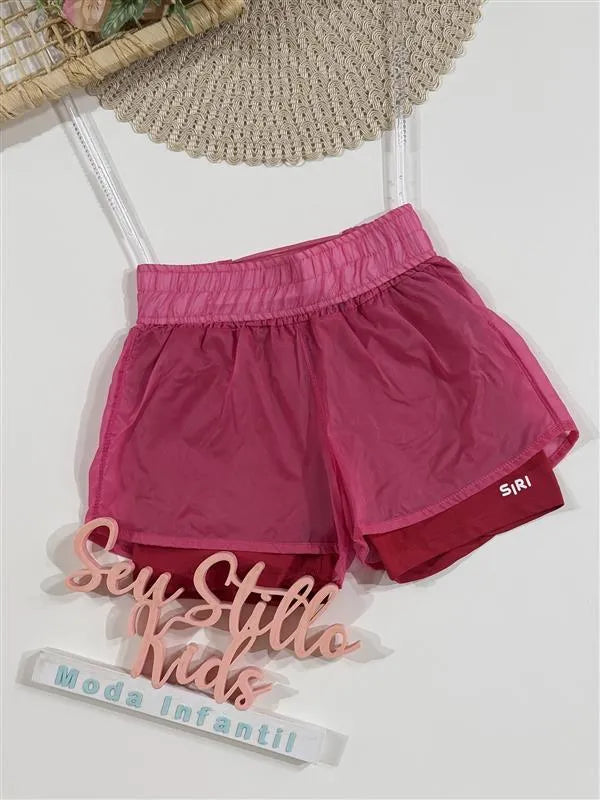 Shorts Infantil Siri Kids Sport Dani Oncinha Pink 42672