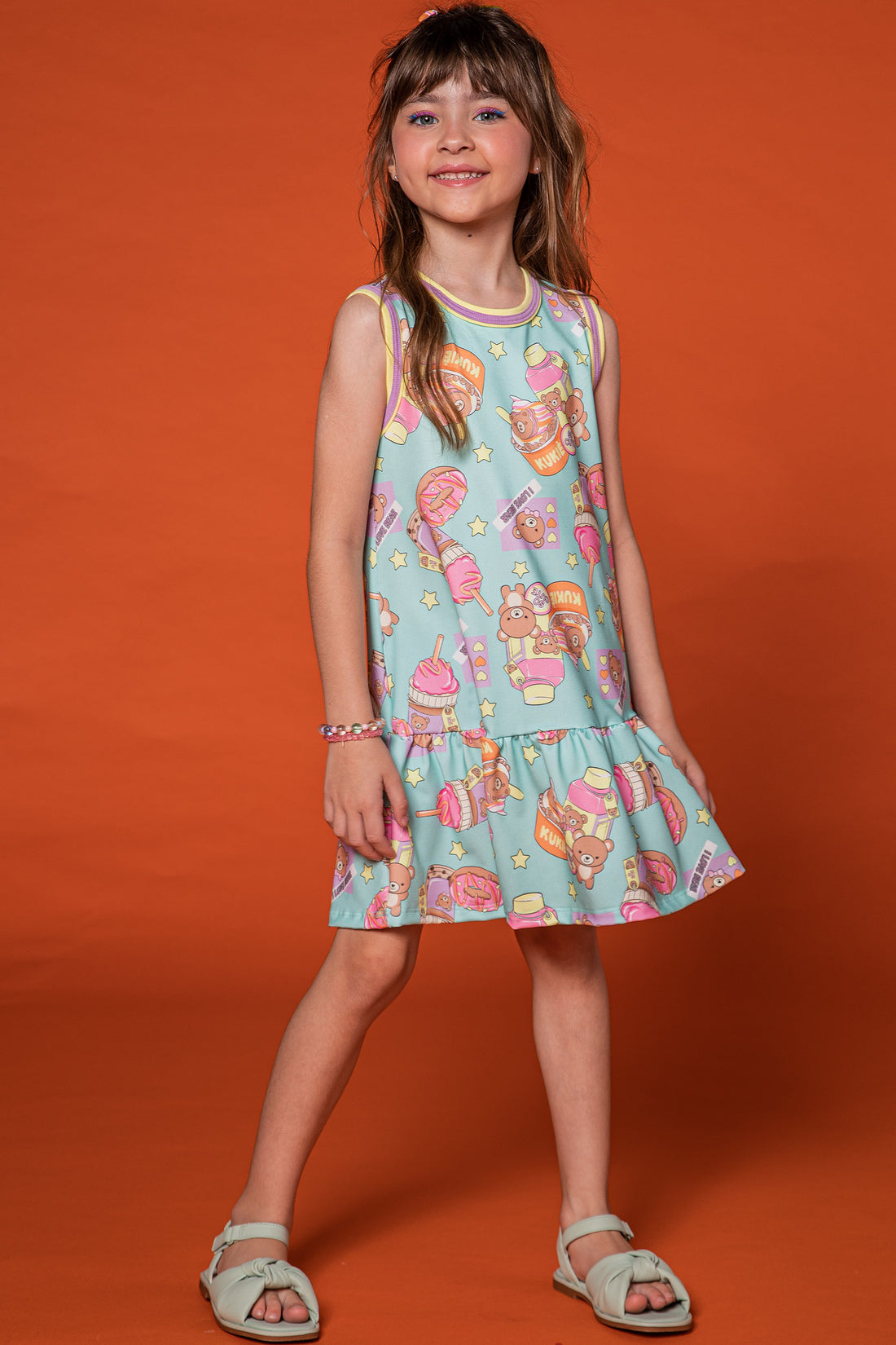 Vestido Infantil Kukie Verão Ursinhos