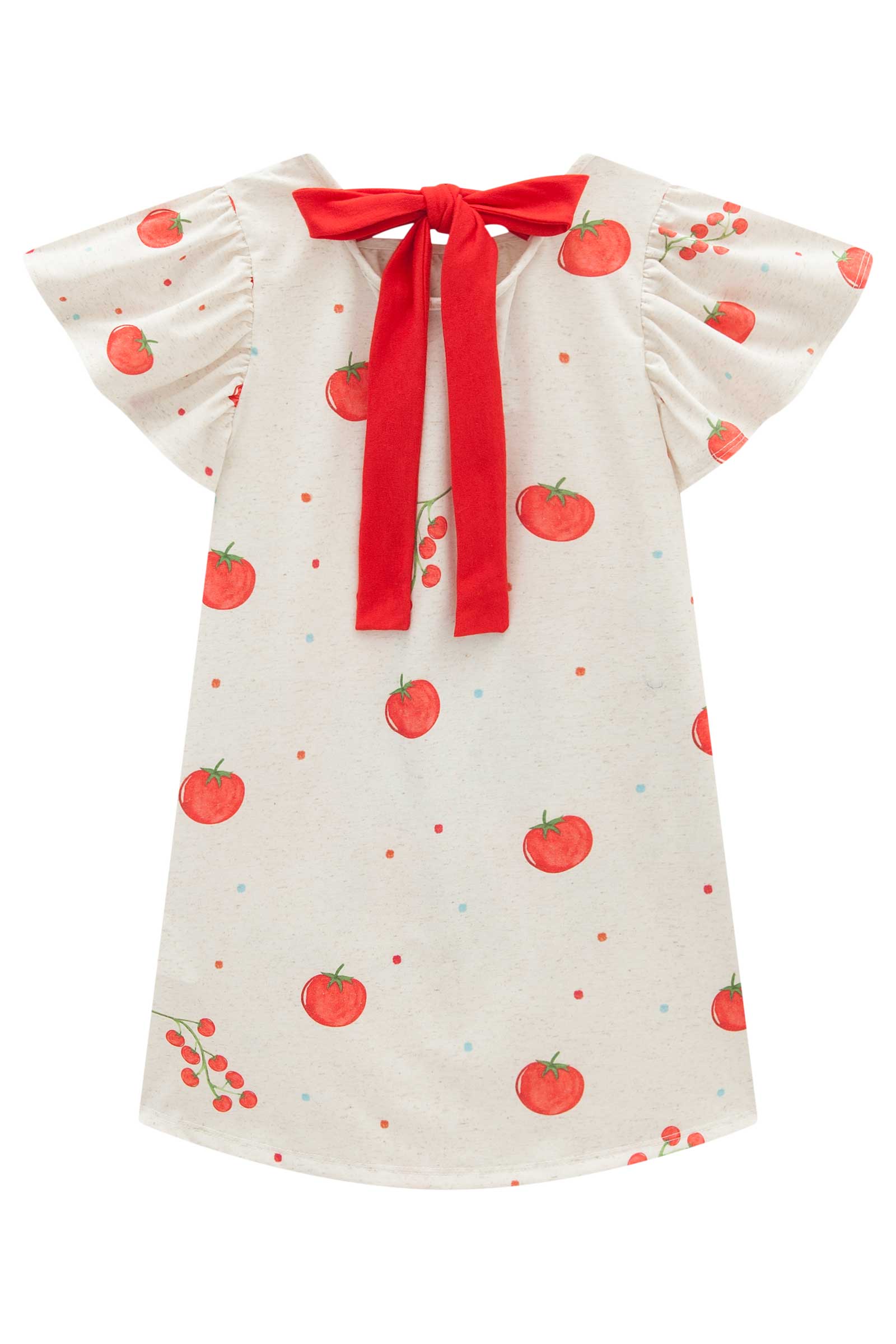 Vestido Infantil Kukie Verão Off White Porquinha