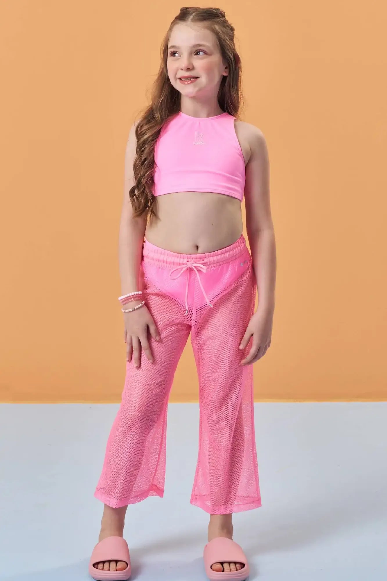 Calça Infantil Menina Kukiê em Tela Rosa