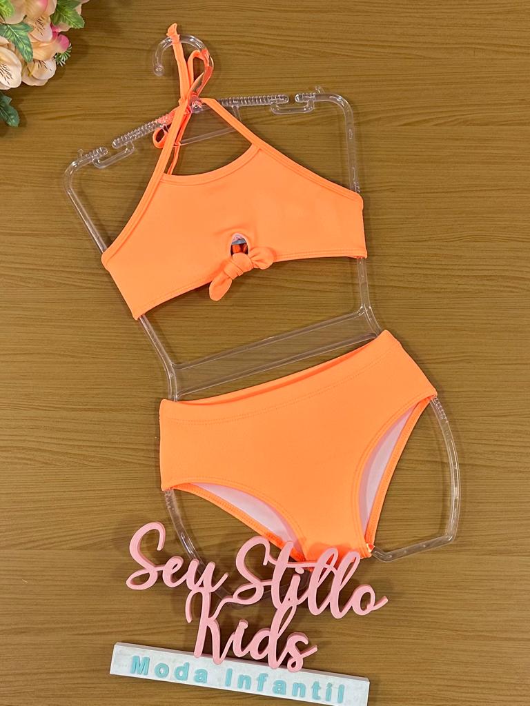 Biquíni Infantil Kukie Verão Laranja Neon
