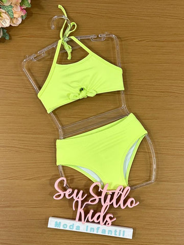 Biquíni Infantil Kukie Verão Verde Neon