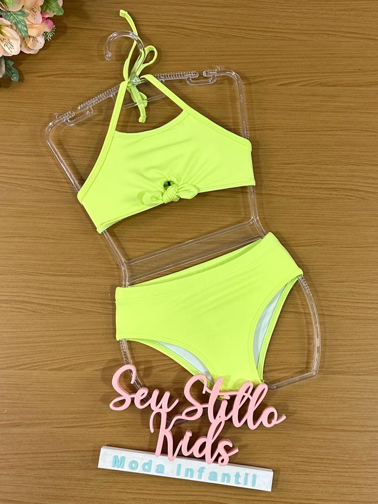Biquíni Infantil Kukie Verão Verde Neon