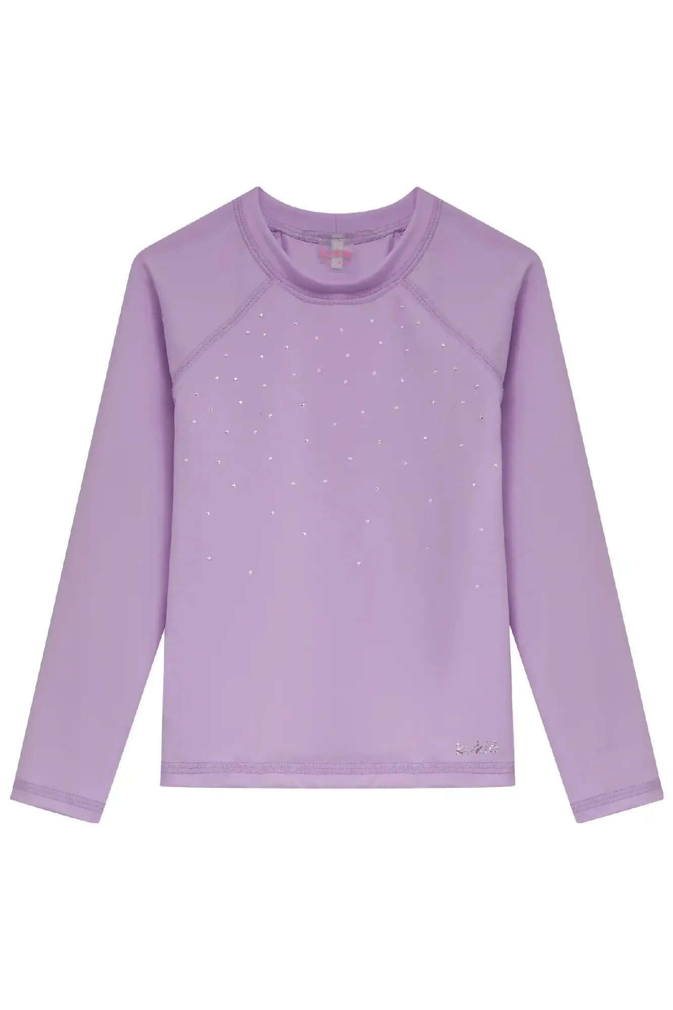 Blusa Infantil Menina Kukiê com Proteção UV Lilás Strass