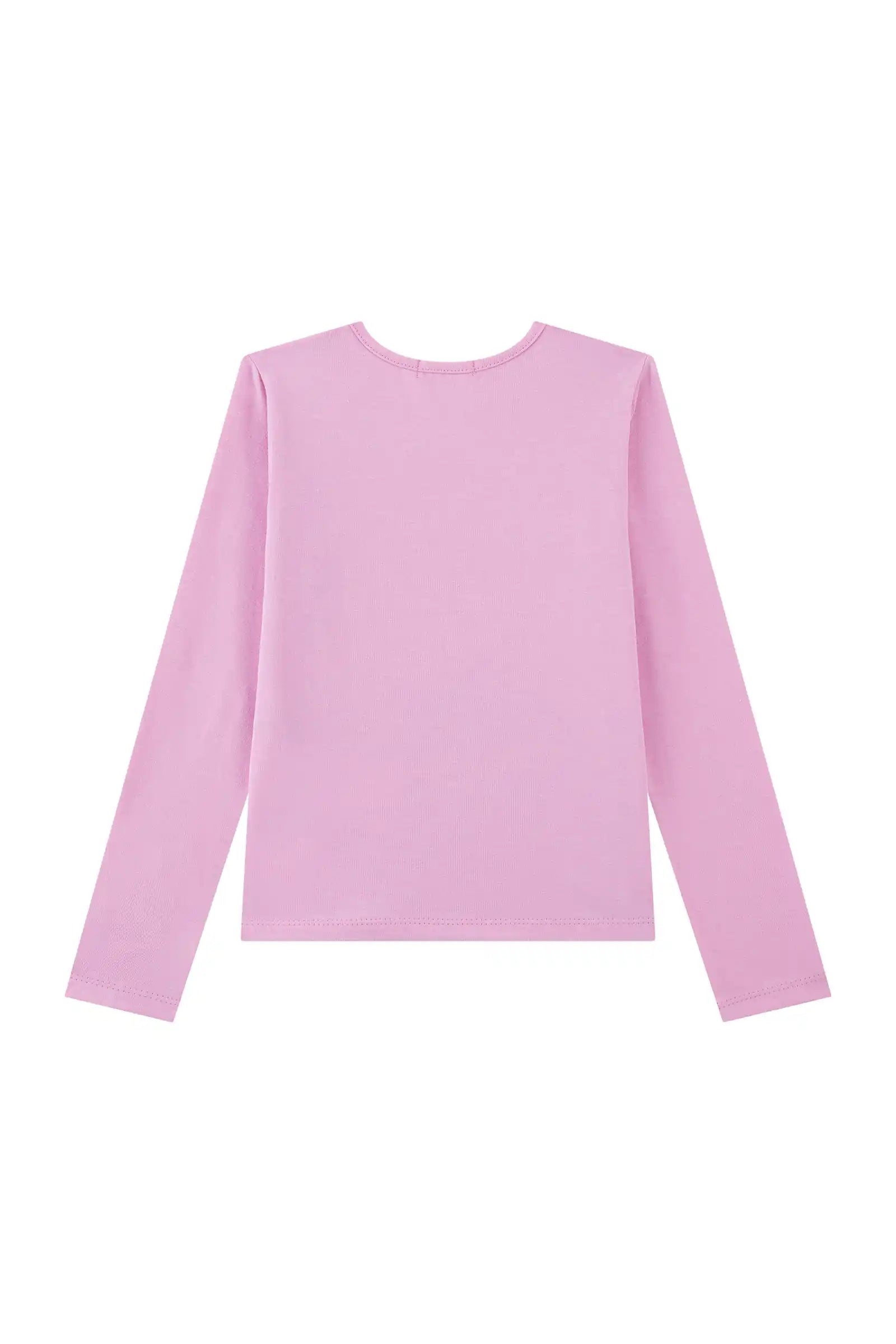Blusa Infantil Kukiê Inverno Manga Longa Lilás Coelhinha