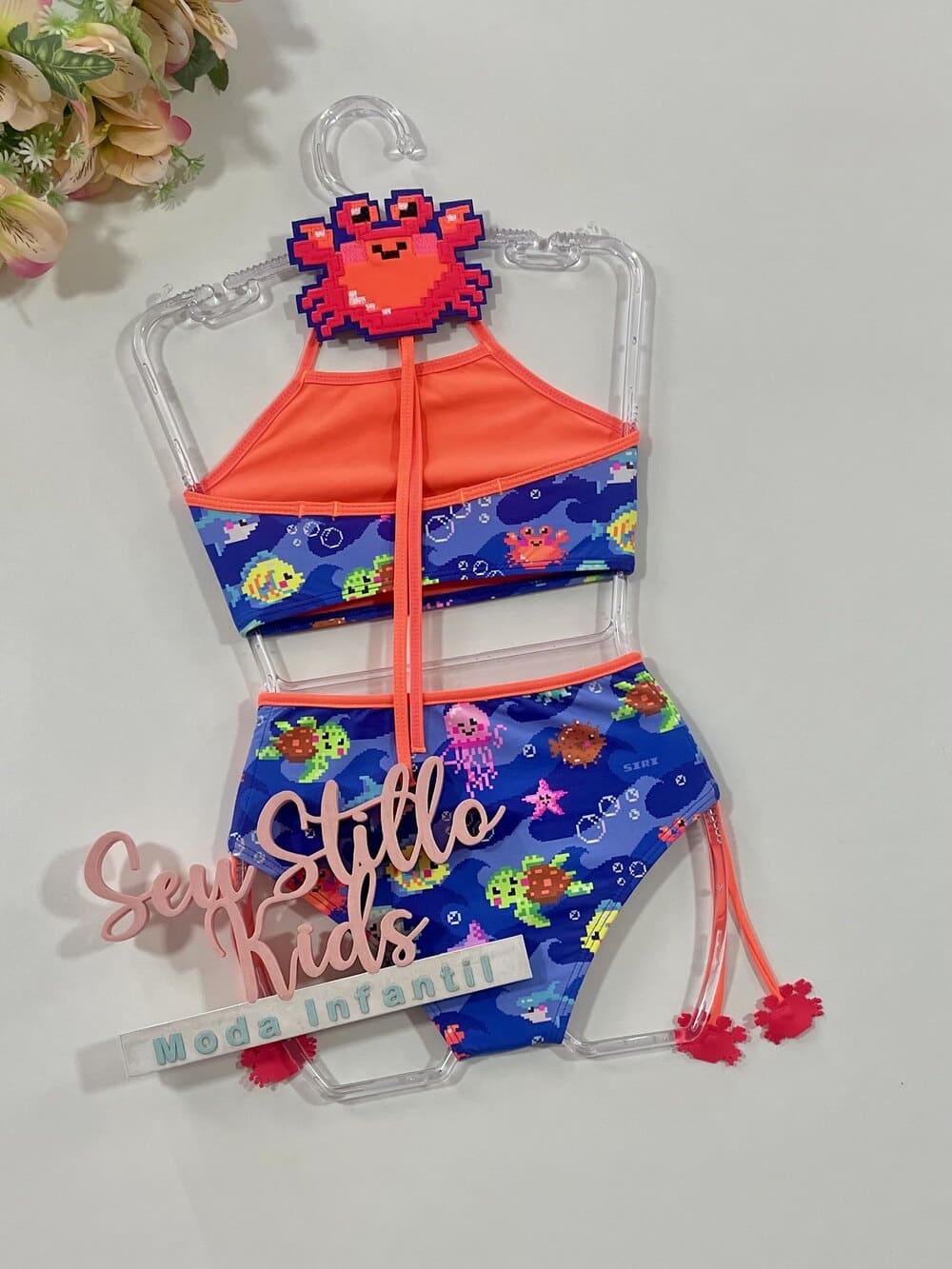 Biquíni Infantil Siri Kids Laila Azul Pixel 39011
