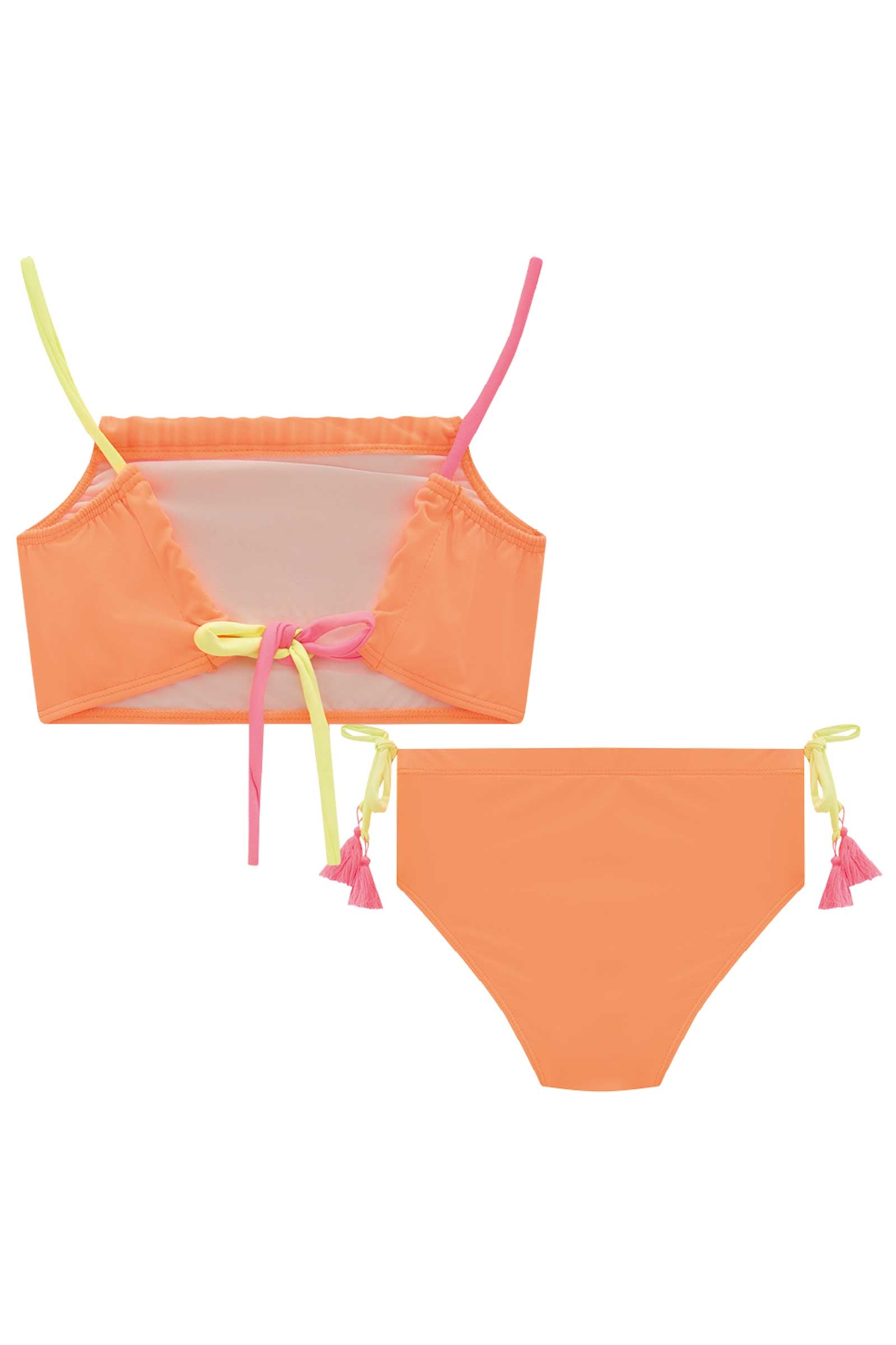Biquíni Infantil Kukie Verão Laranja Neon Fun