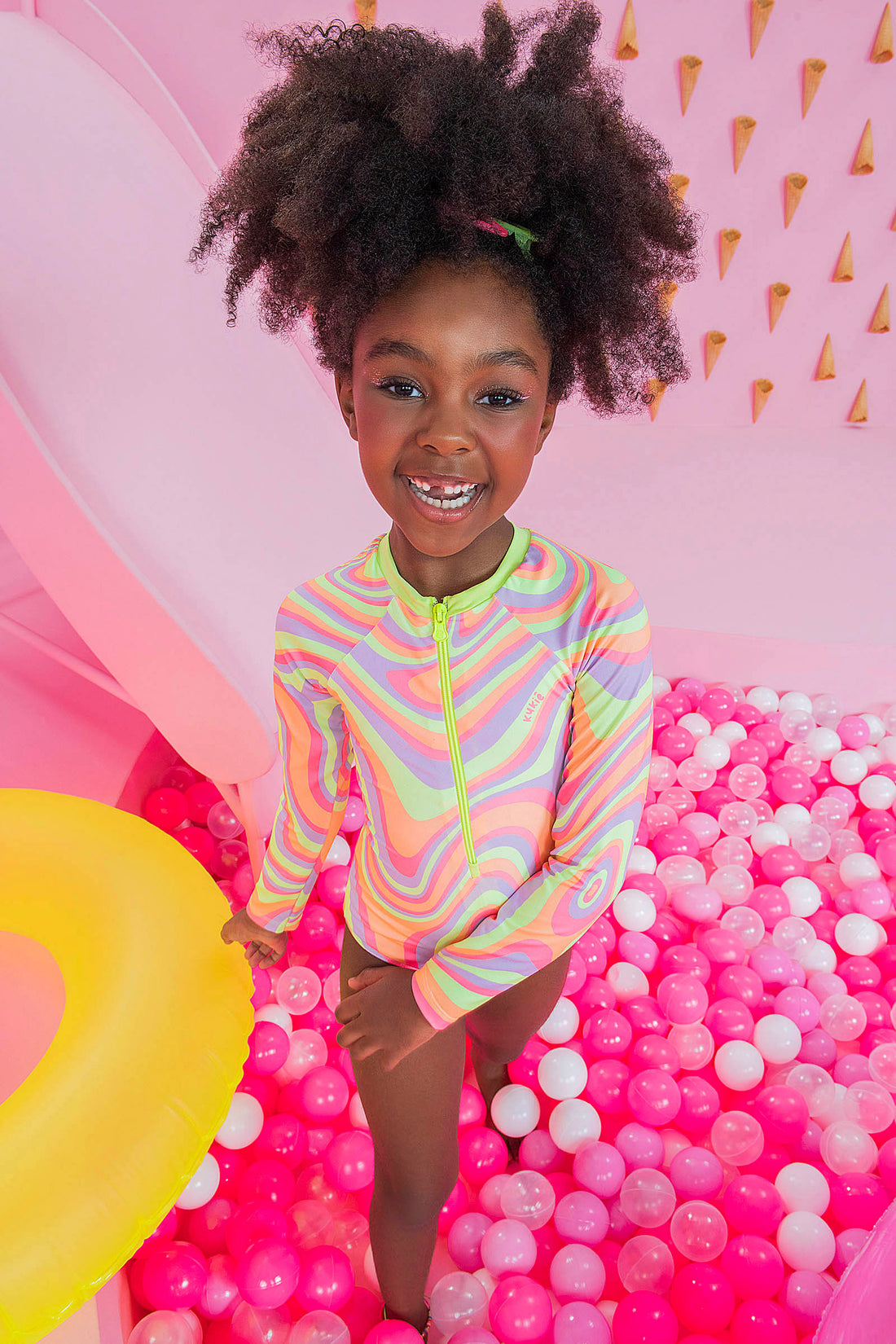 Maiô Infantil Kukie Verão Colorido Neon