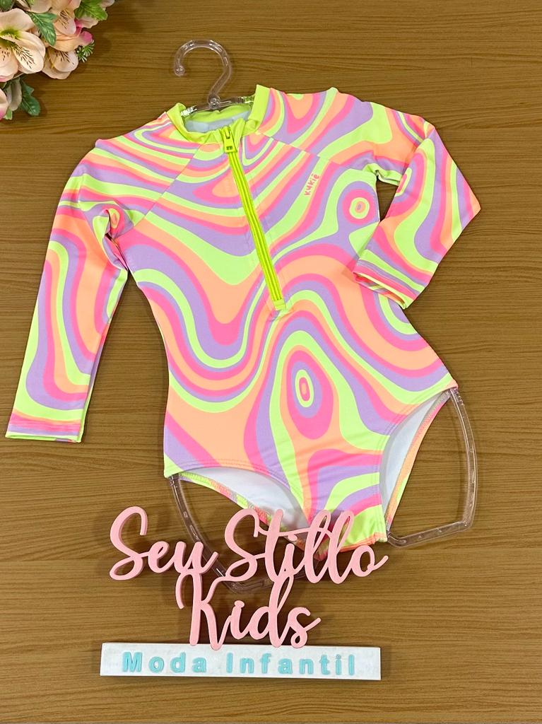Maiô Infantil Kukie Verão Colorido Neon
