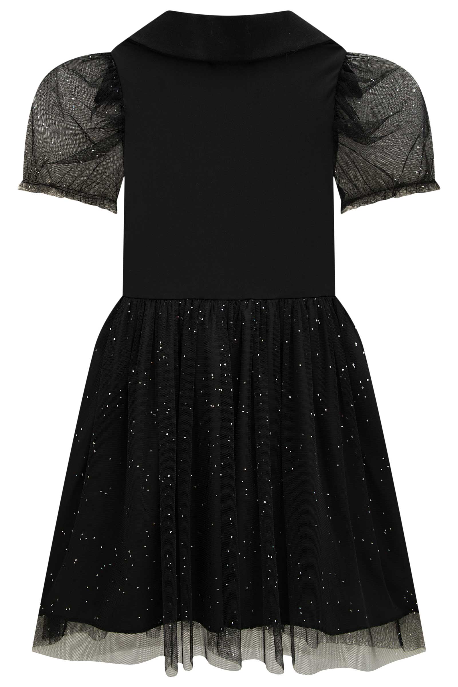 Fantasia Infantil Kukie Verão Preto Bruxinha Com Tiara e Luva