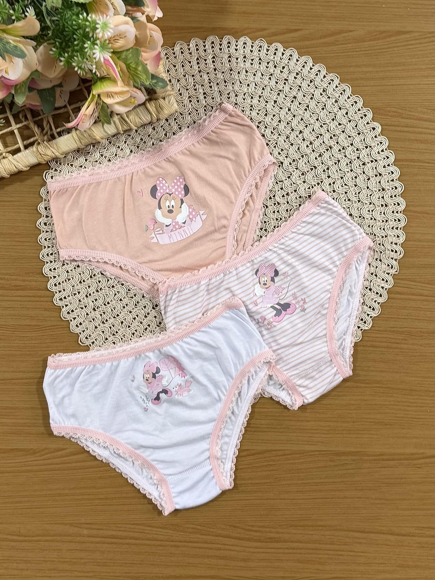 Kit Calcinha Infantil Lupo Minnie Disney
