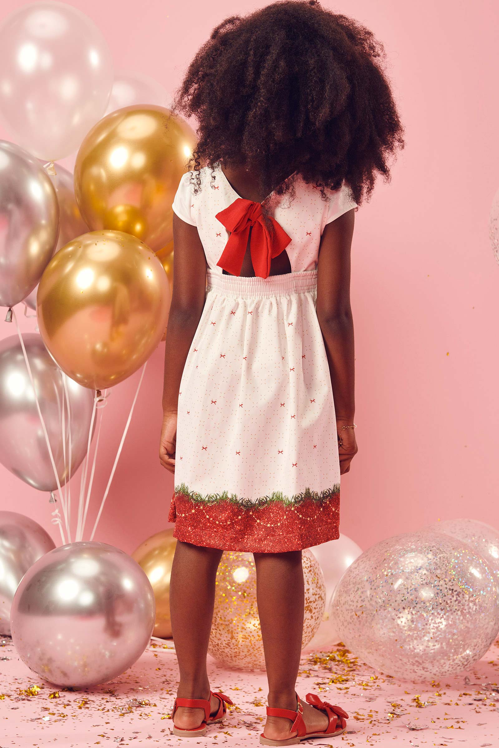 Vestido Infantil Kukie Verão Cachorrinha Natal