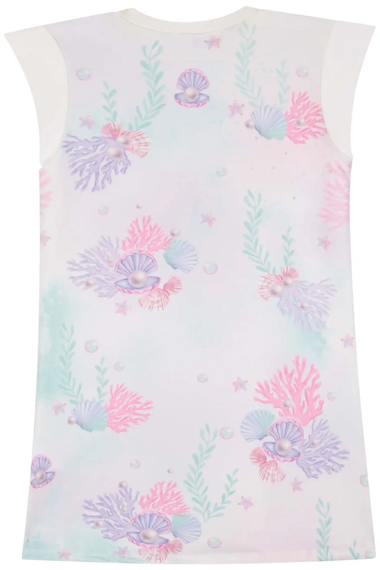 Vestido Infantil Kukiê Verão Branco Princesa Ariel