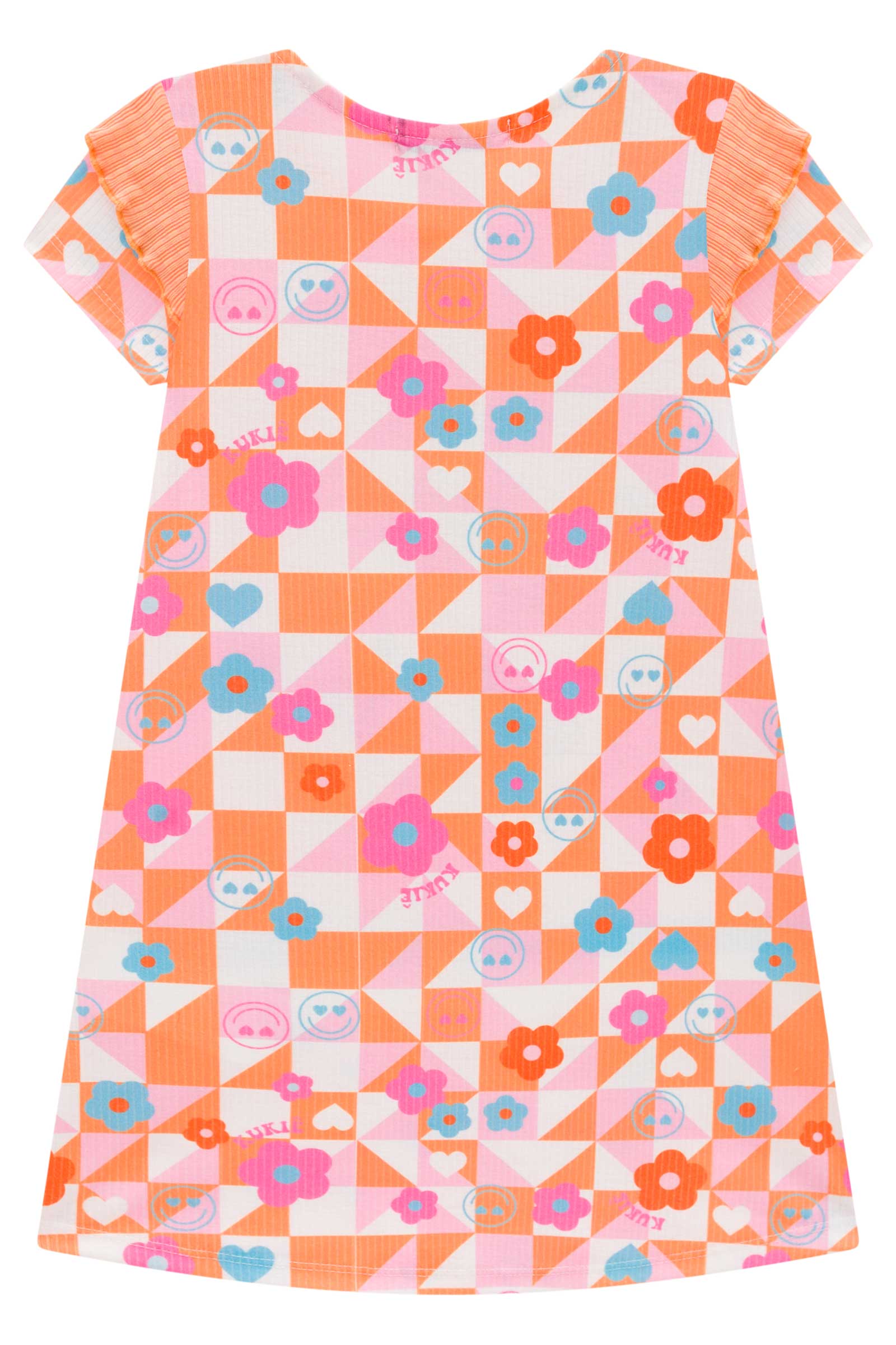 Vestido Infantil Kukie Verão Rosa Good Vibes Margarida
