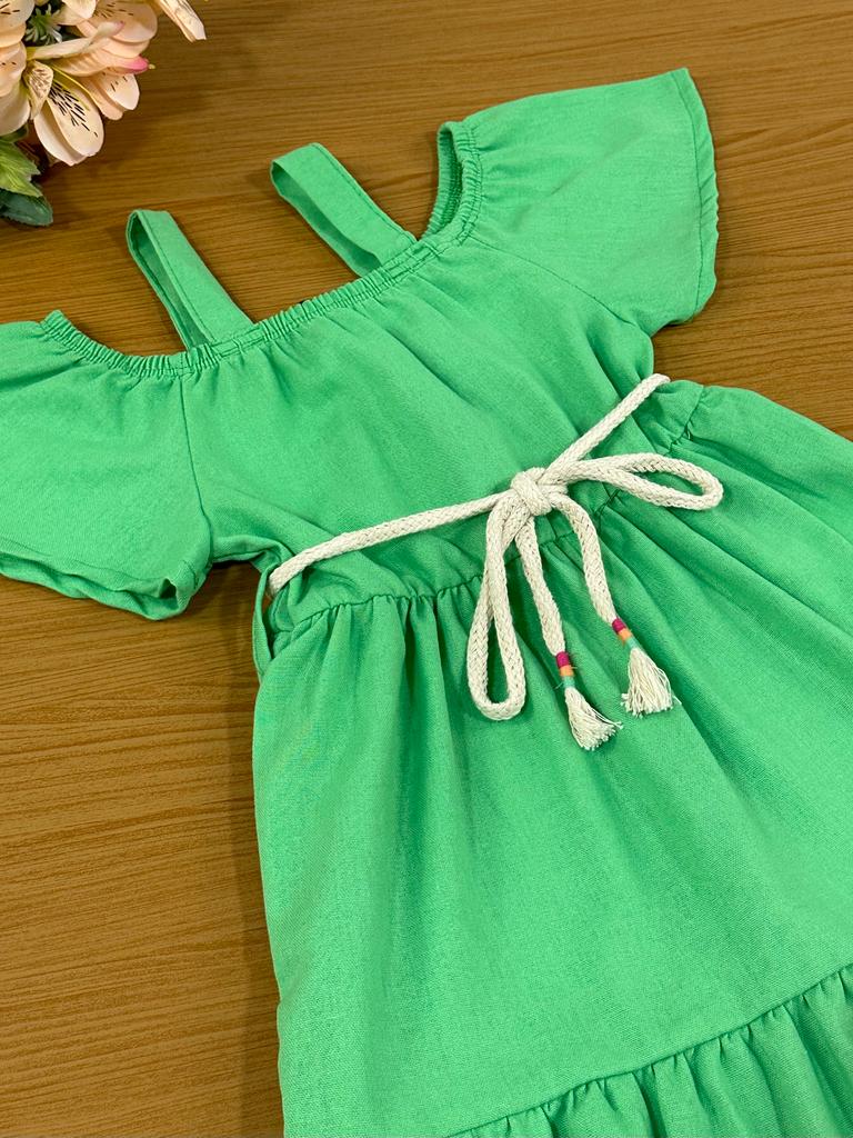 Vestido Infantil Kukie Verão Verde