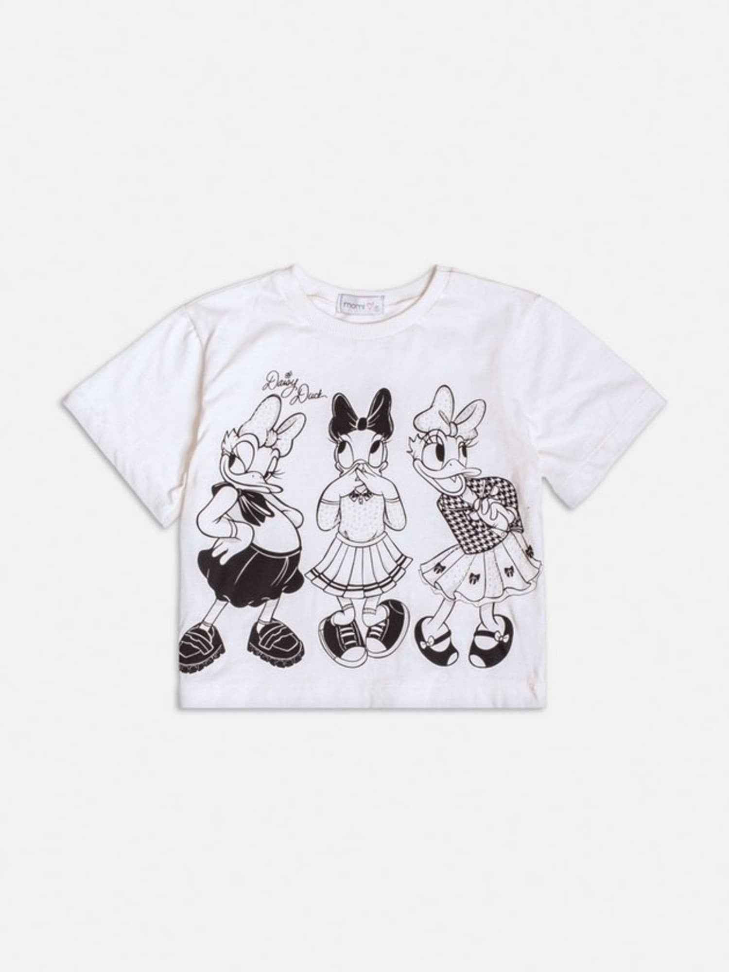 Conjunto Infantil Momi Inverno com Saia Preta e Blusa Daisy com Strass Disney