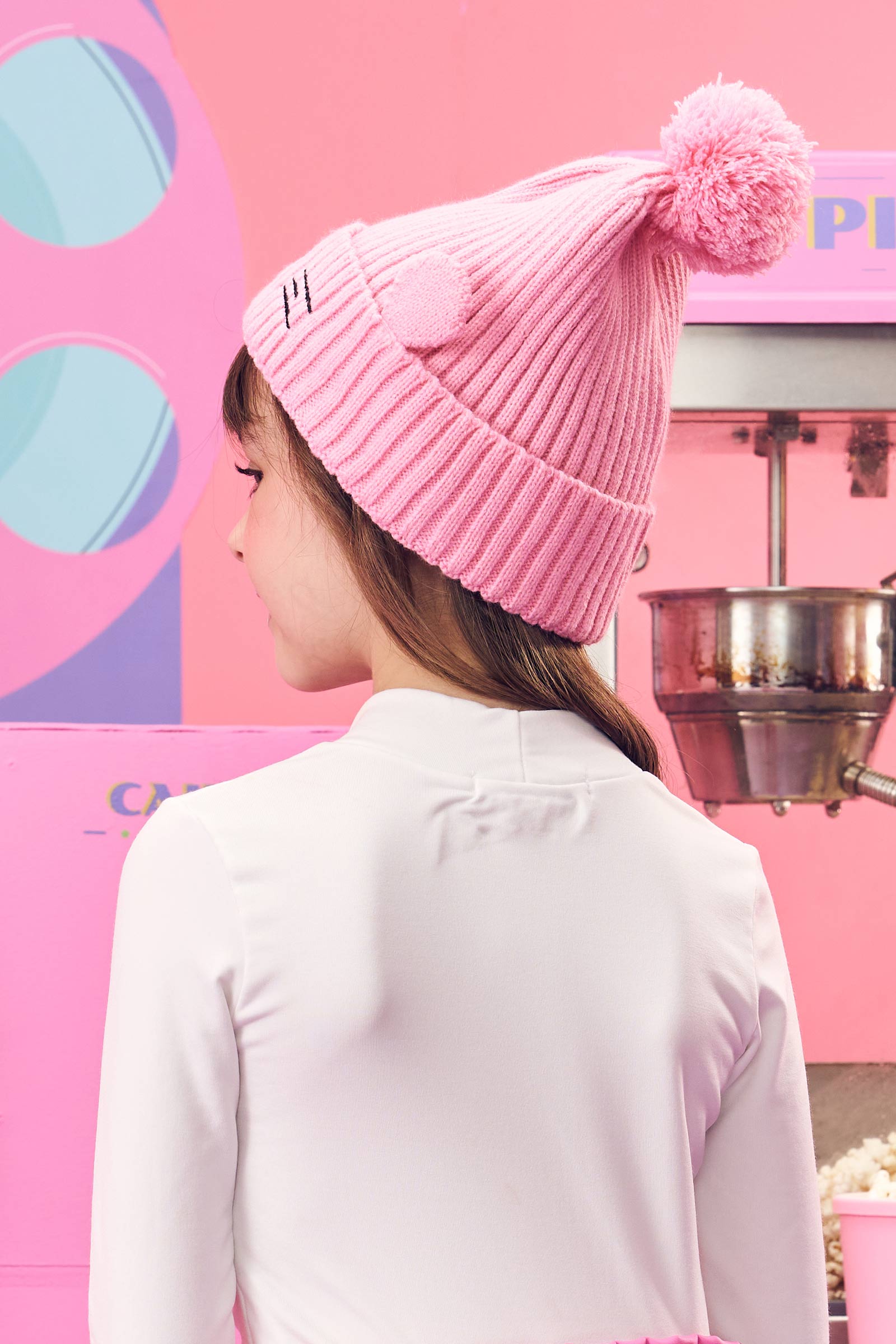 Gorro Infantil Kukie Rosa Gatinha Tricot