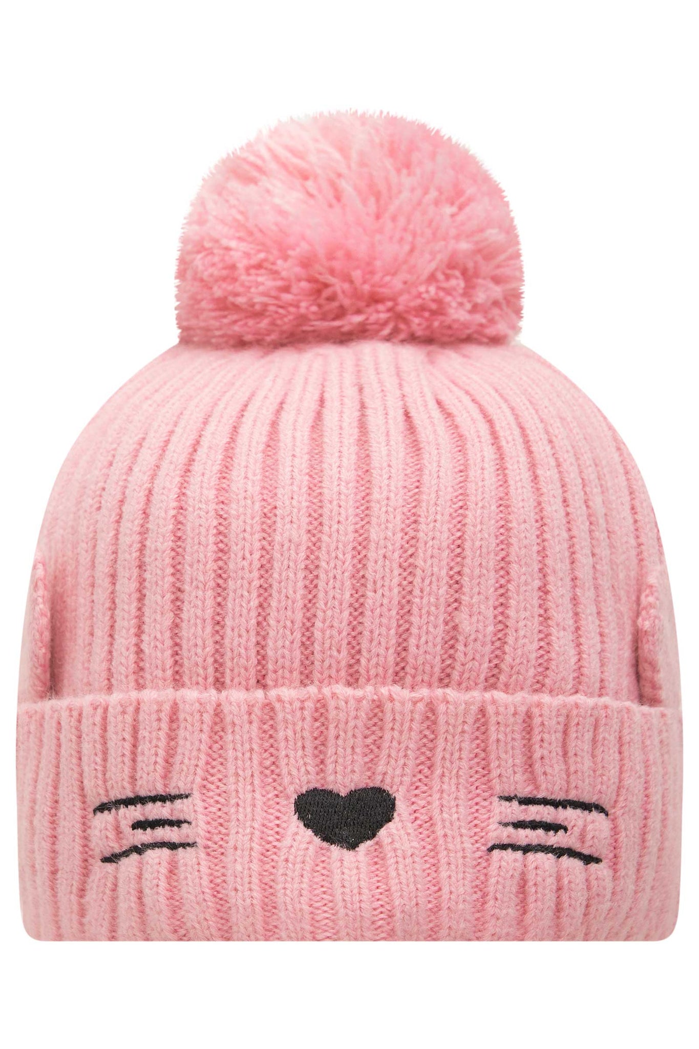 Gorro Infantil Kukie Rosa Gatinha Tricot