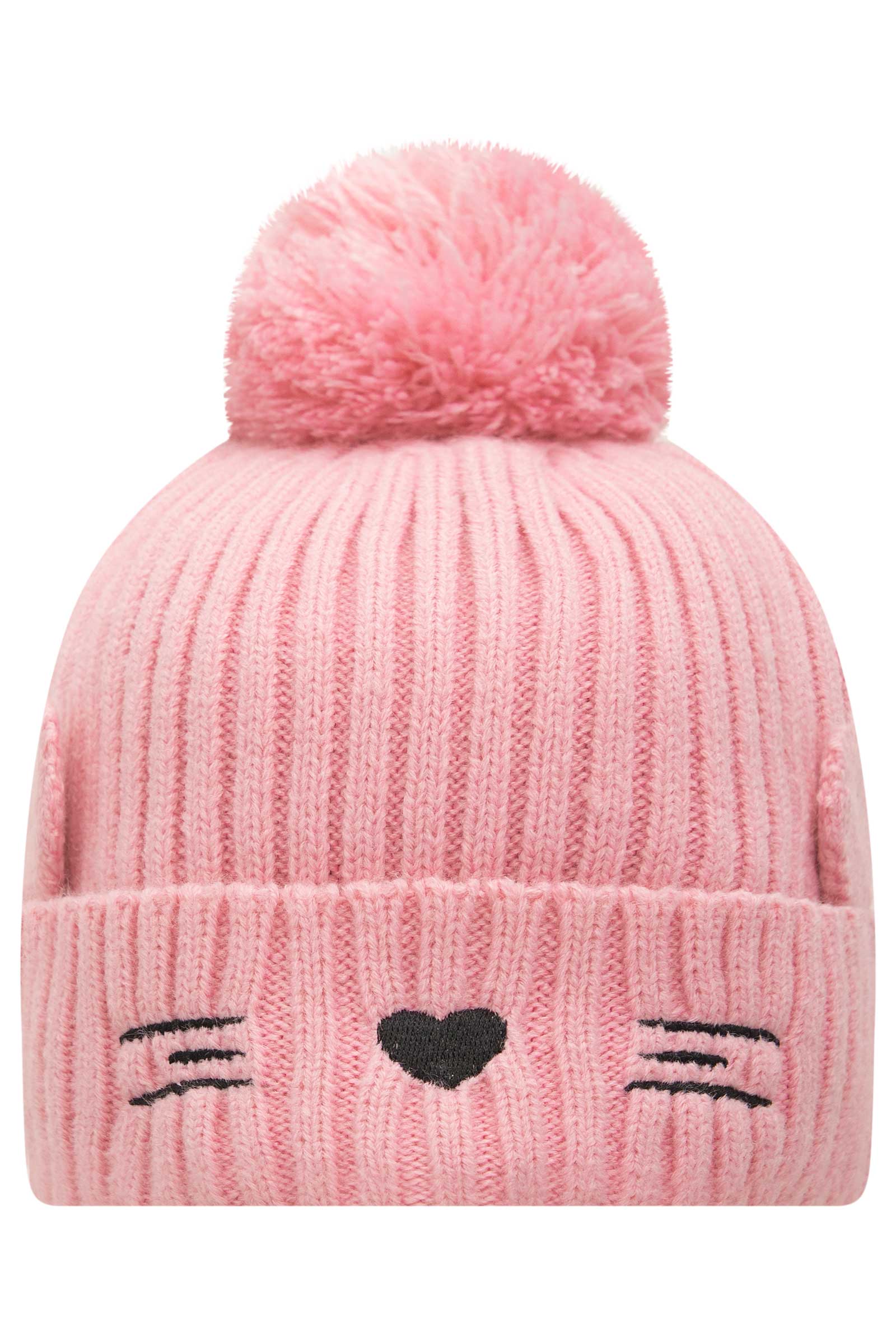 Gorro Infantil Kukie Rosa Gatinha Tricot