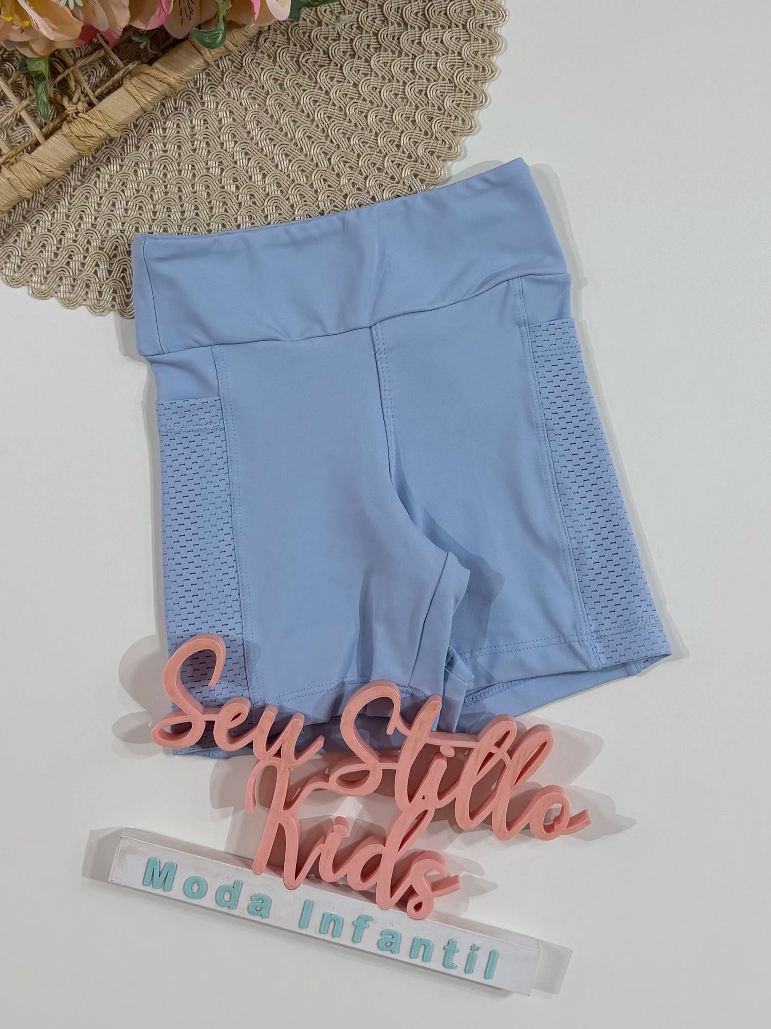 Shorts Ciclista Infantil Siri Kids Sport Flavia Azul 42598