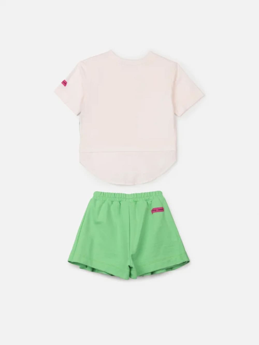 Conjunto Infantil Animê Verão Shorts Saia Verde e Blusa Minnie Disney