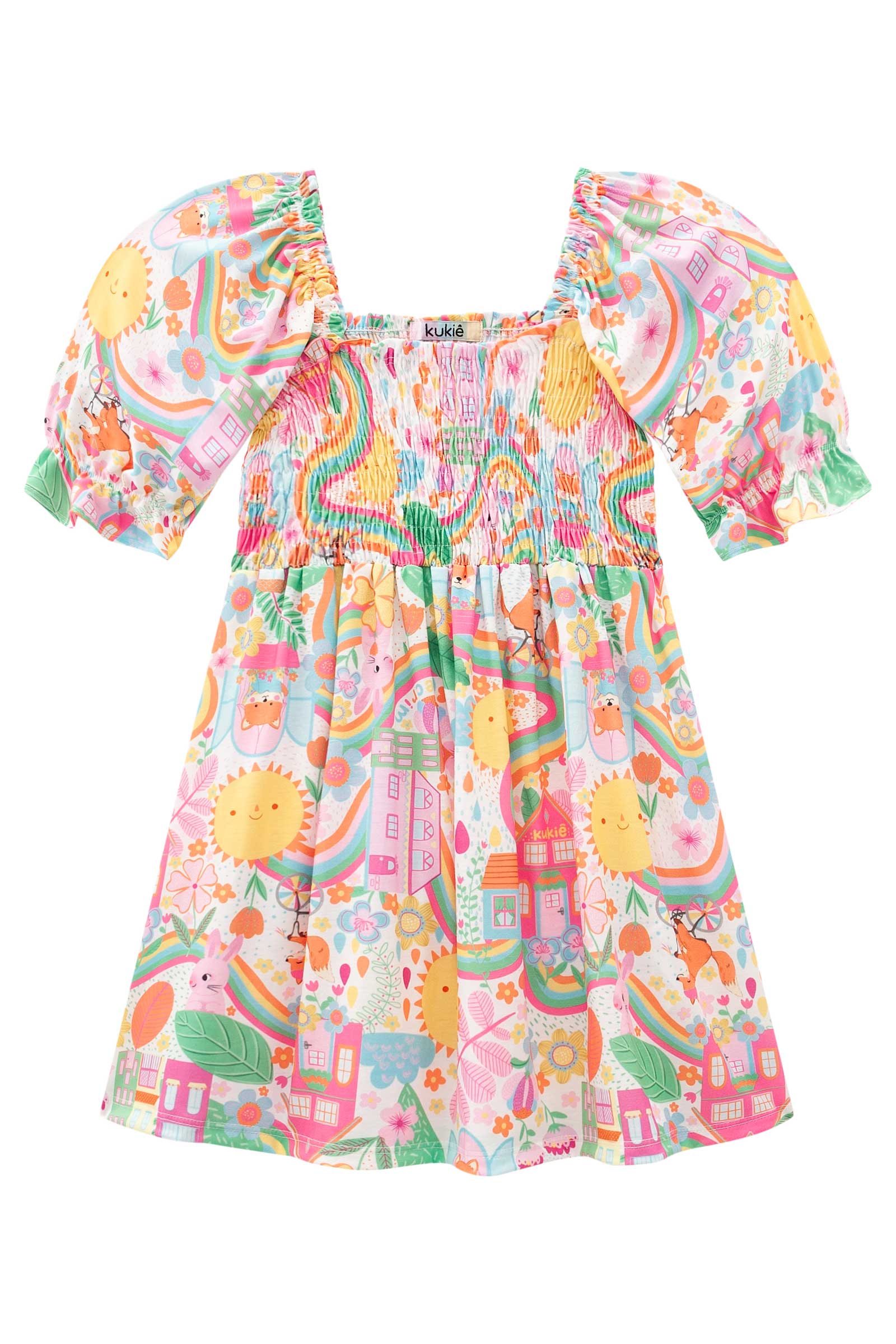 Vestido Infantil Kukie Alecrim Verão Cidade Feliz