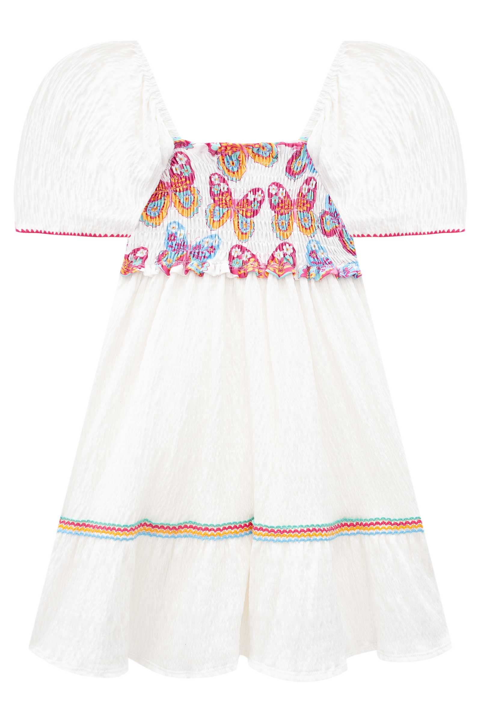 Vestido Infantil Kukie Verão Borboleta Colorida