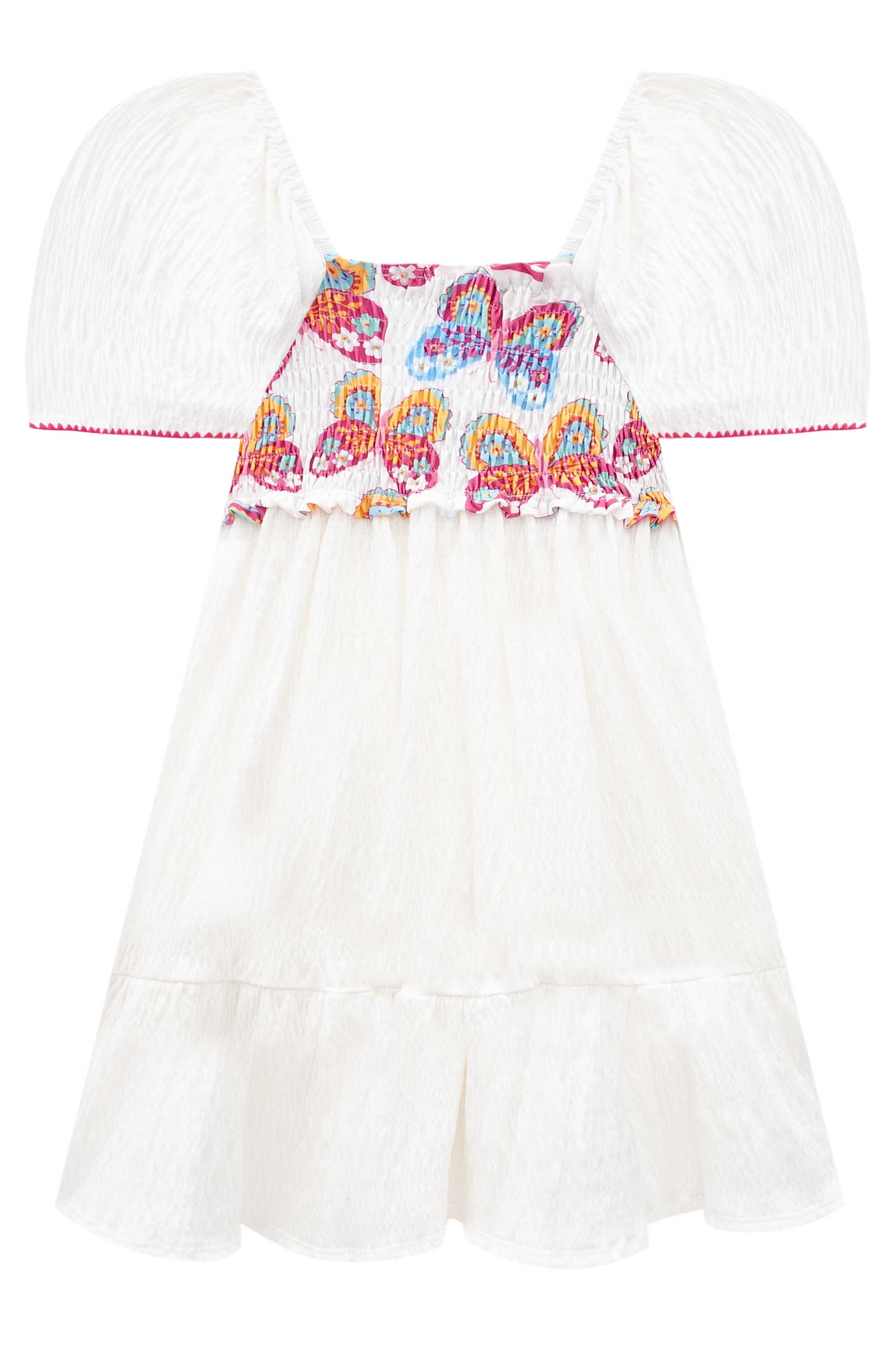 Vestido Infantil Kukie Verão Borboleta Colorida