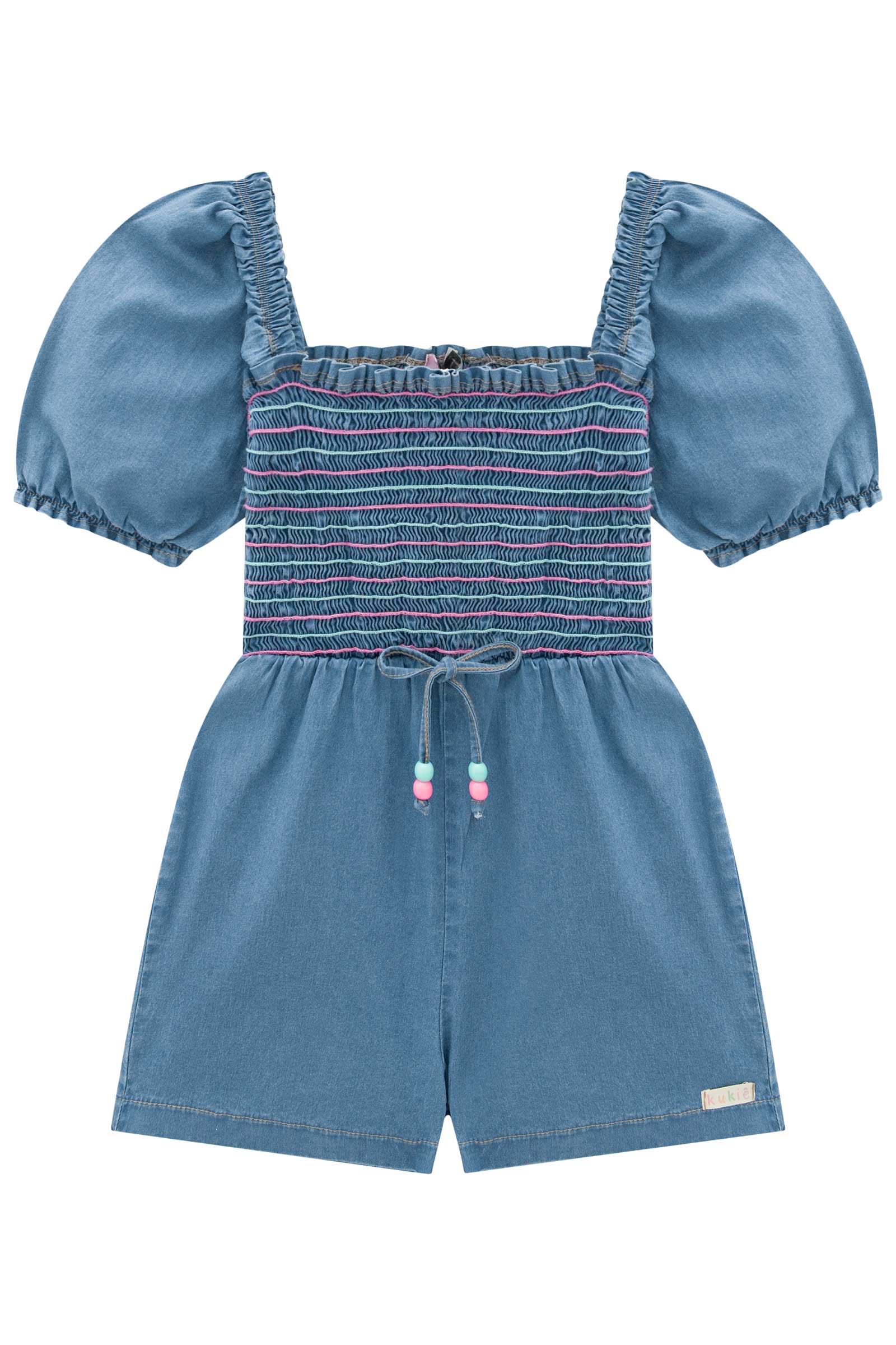 Macaquinho Infantil Kukie Verão Jeans