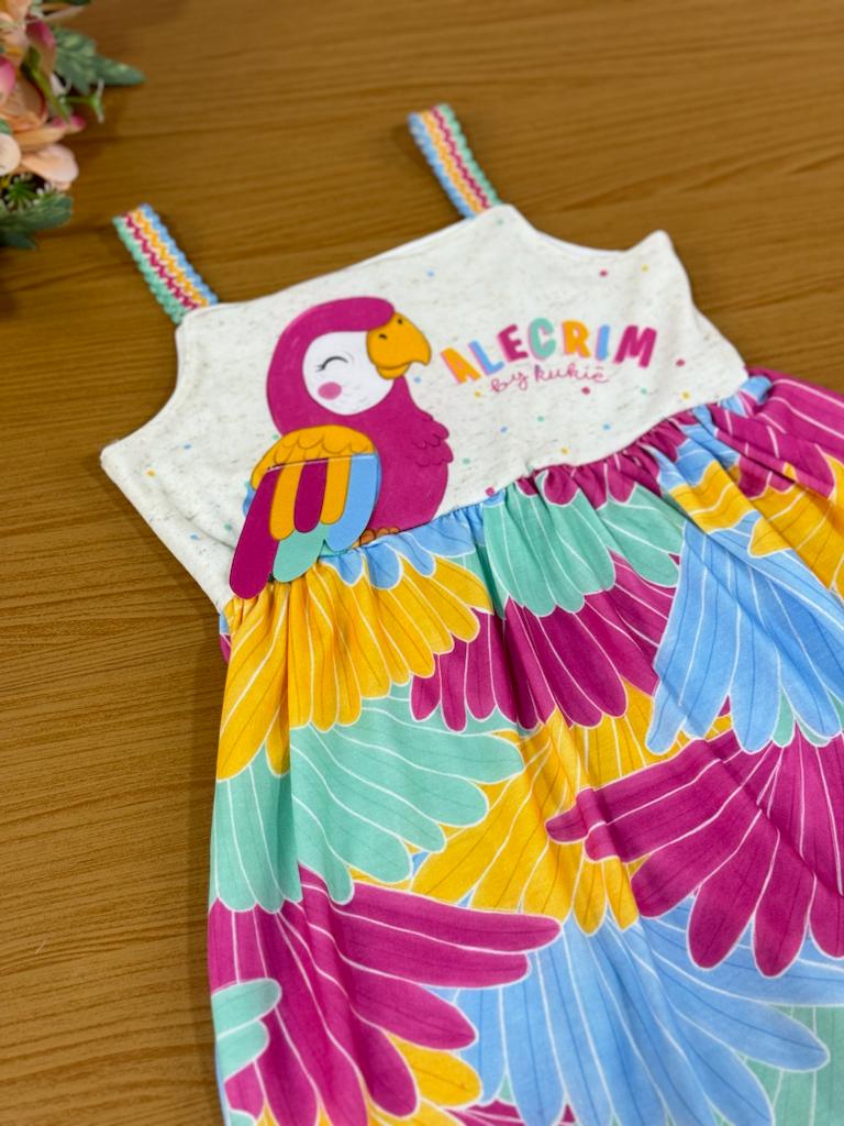 Vestido Infantil Kukie Alecrim Verão Arara