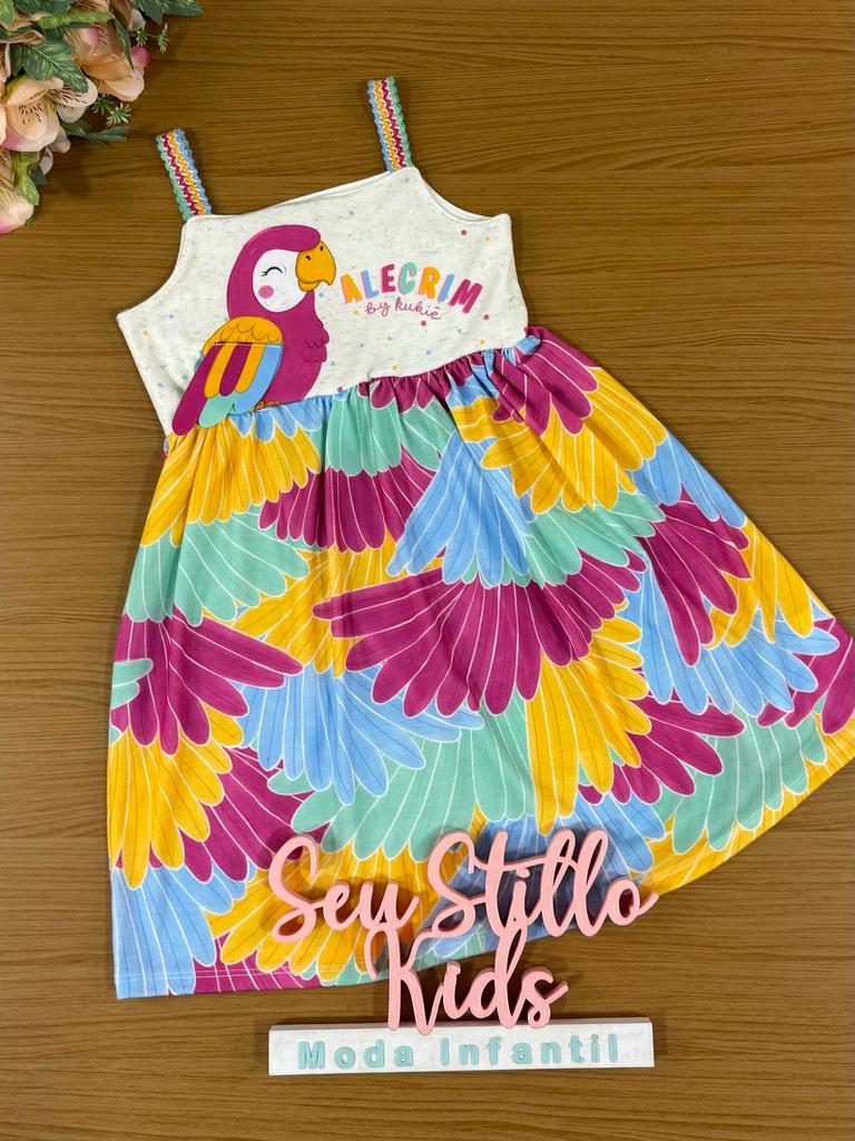 Vestido Infantil Kukie Alecrim Verão Arara