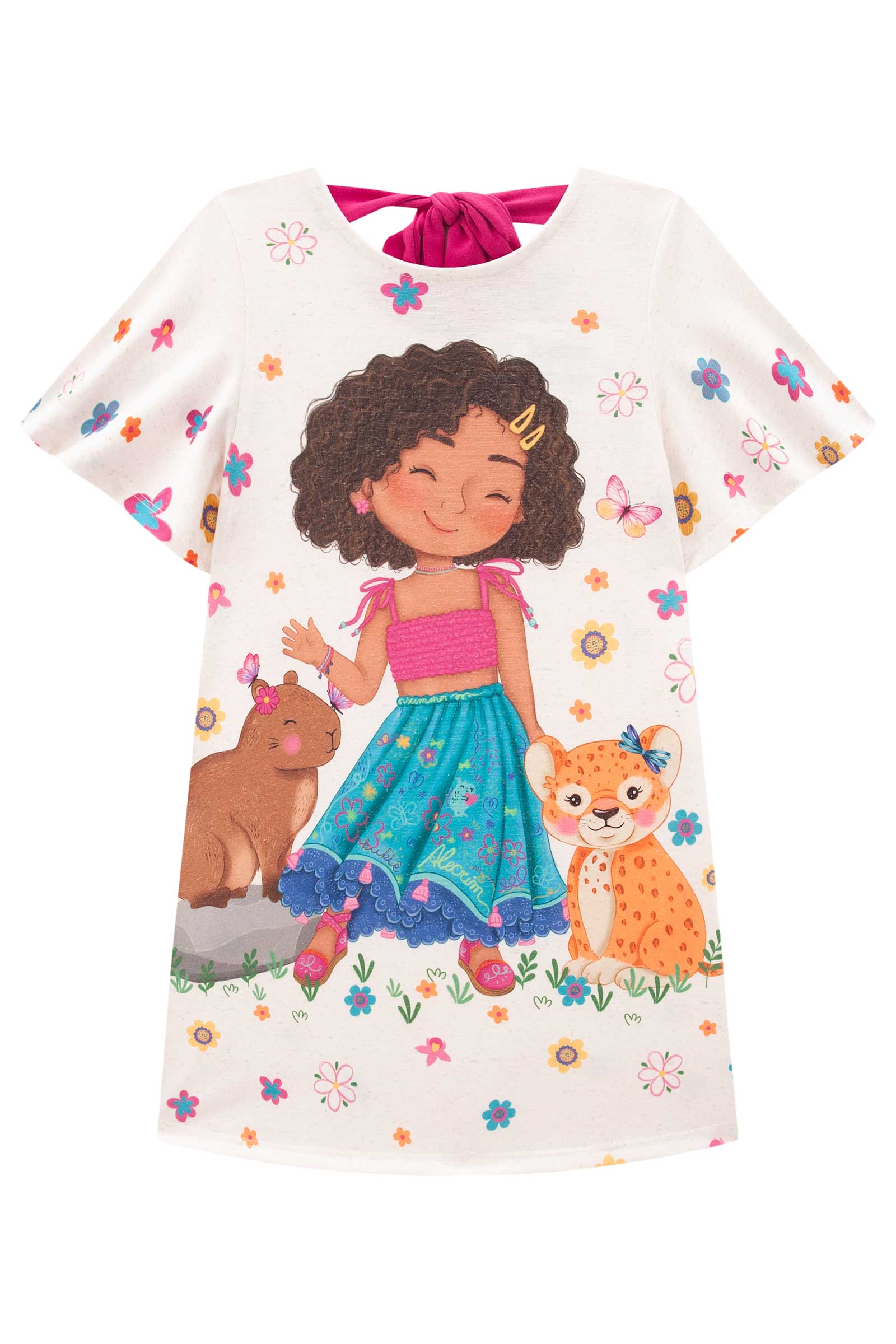 Vestido Infantil Kukie Alecrim Verão Menina Encanto