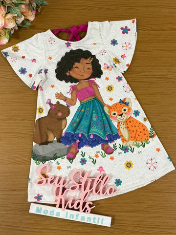 Vestido Infantil Kukie Alecrim Verão Menina Encanto