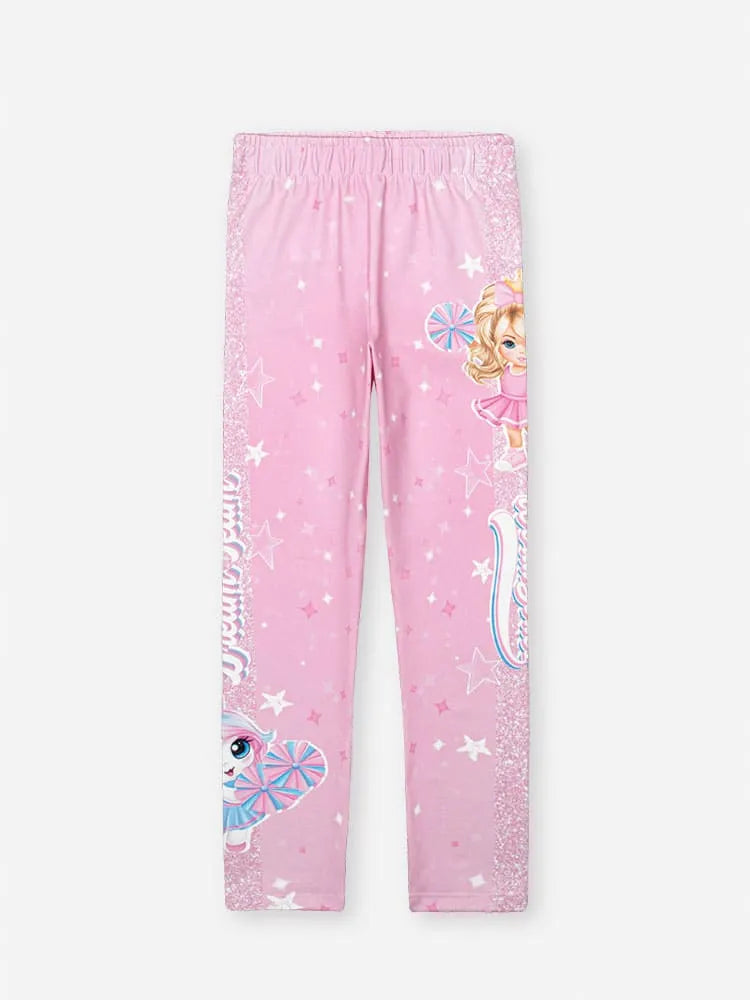 Calça Legging Infantil Cinti Rosa Líder de Torcida