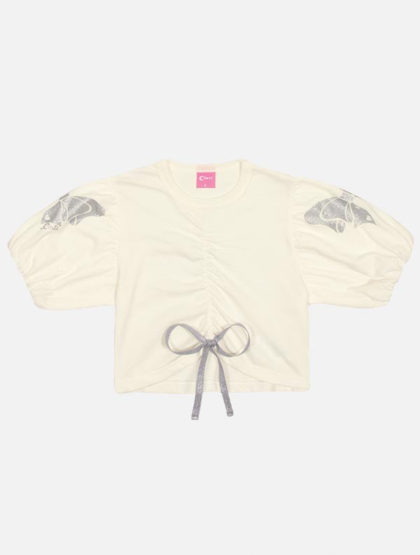 Conjunto Infantil Cinti Verão Shorts e Blusa Borboleta Glitter