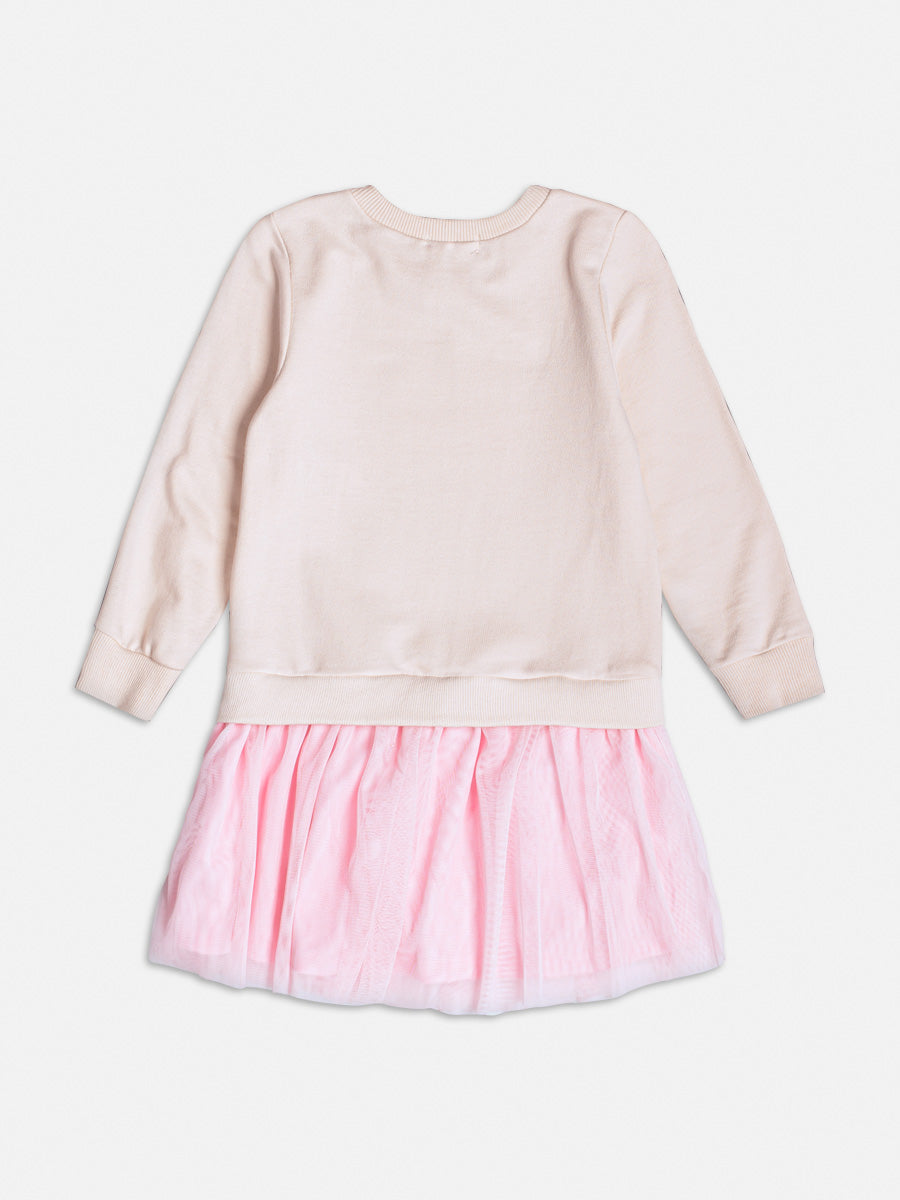 Vestido Infantil Momi Inverno Bege Hello Kitty Amigos