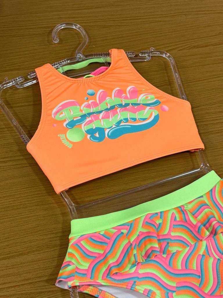 Biquíni Infantil Kukie Verão Colorido Neon