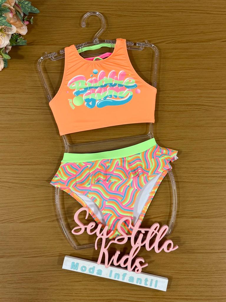 Biquíni Infantil Kukie Verão Colorido Neon