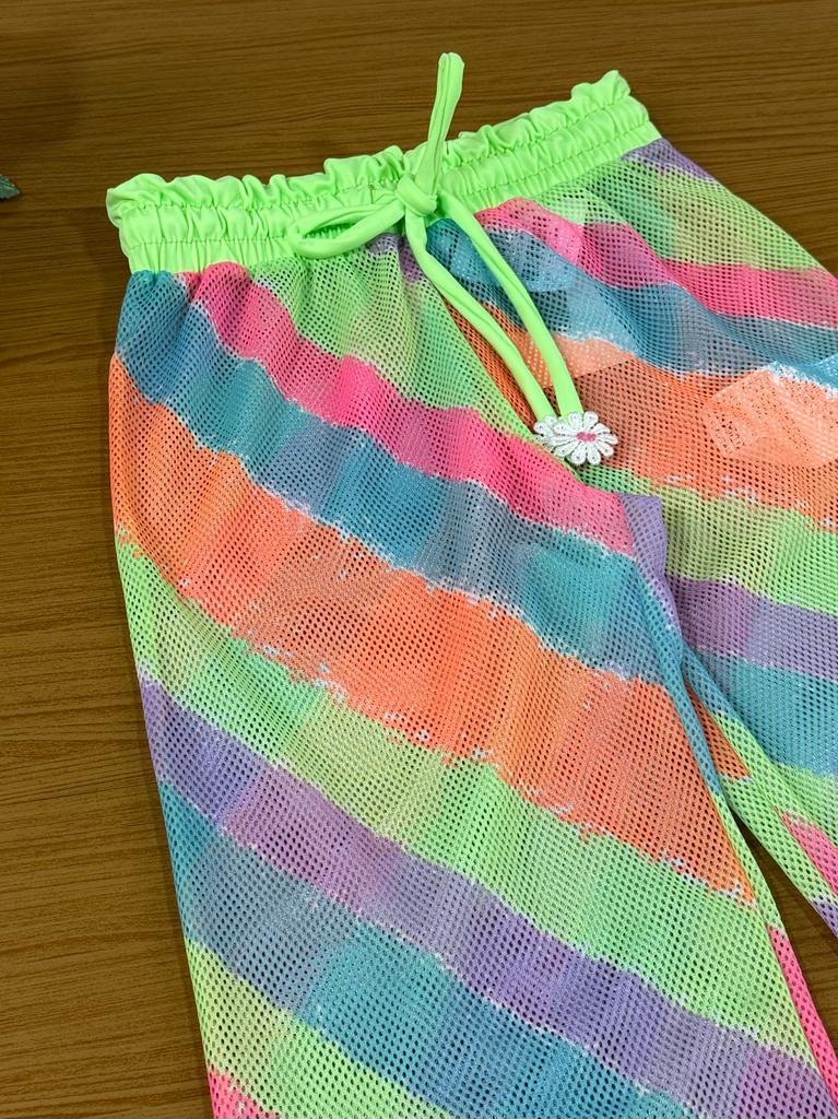 Calça Infantil Kukie Verão de Piscina Telada Neon