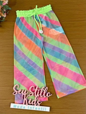 Calça Infantil Kukie Verão de Piscina Telada Neon