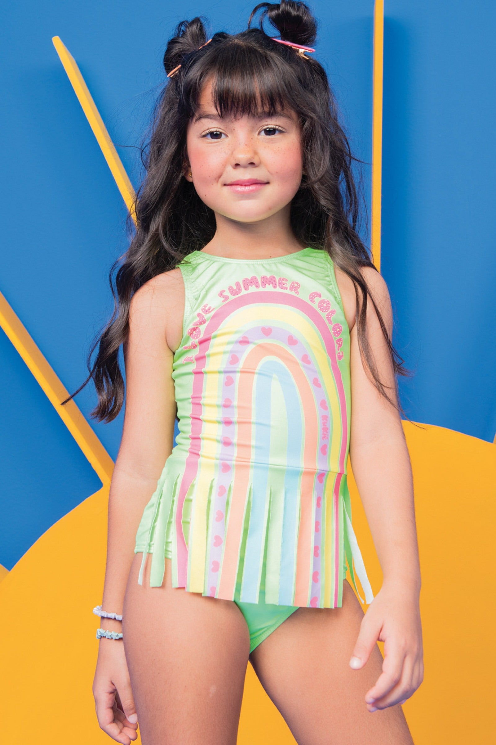 Maiô Infantil Kukie Verão Arco - íris