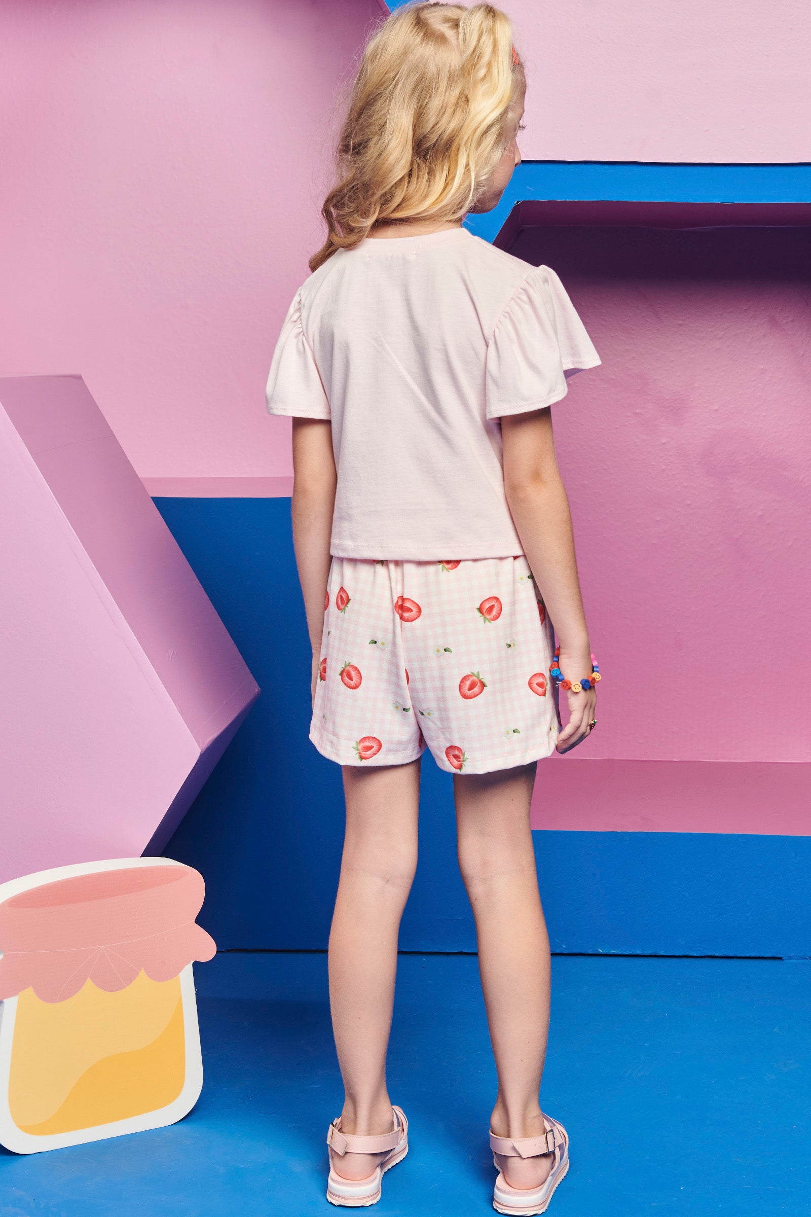 Conjunto Infantil Kukie Verão Com Shorts e Blusa Gatinha