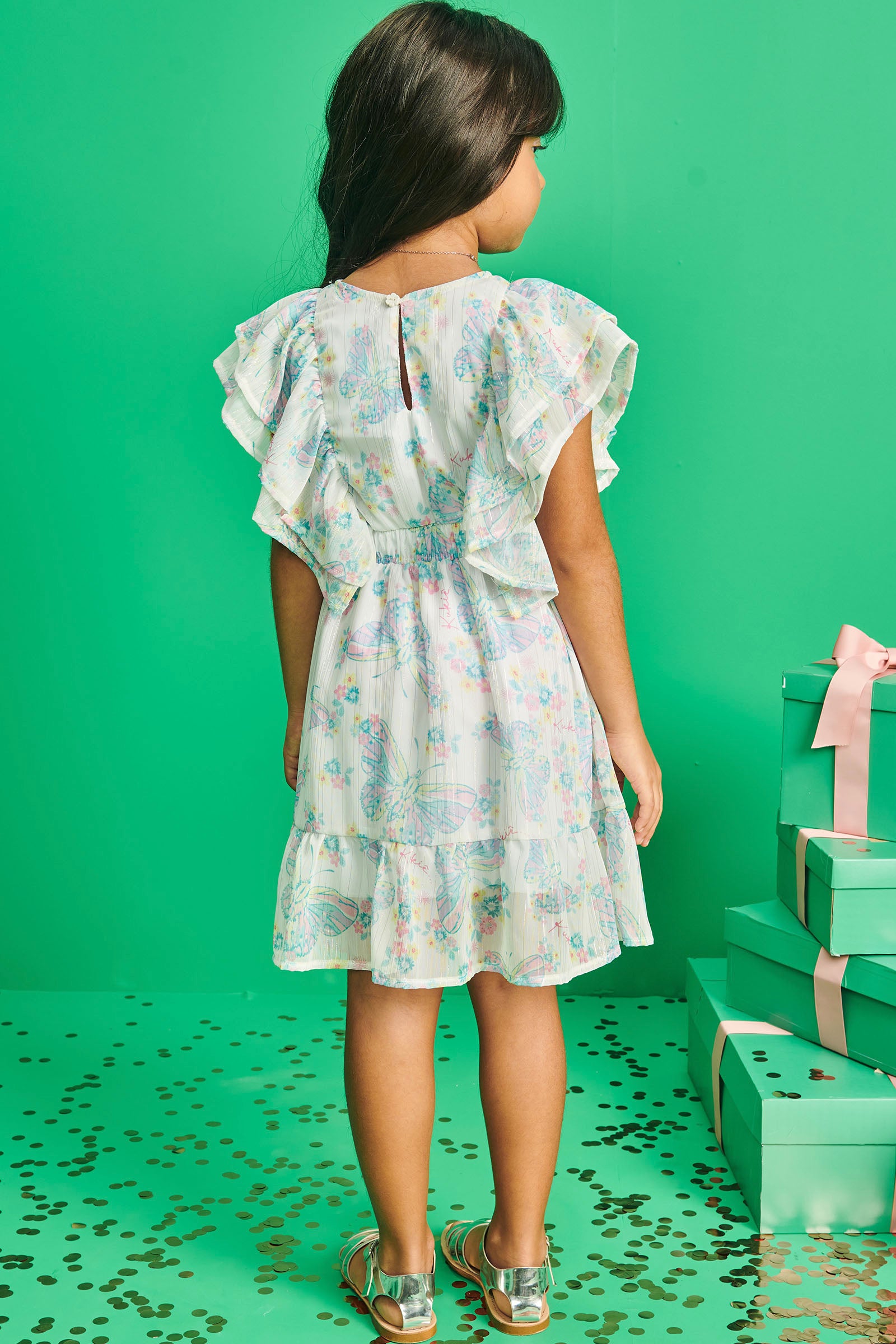 Vestido Infantil Kukie Verão Borboletas
