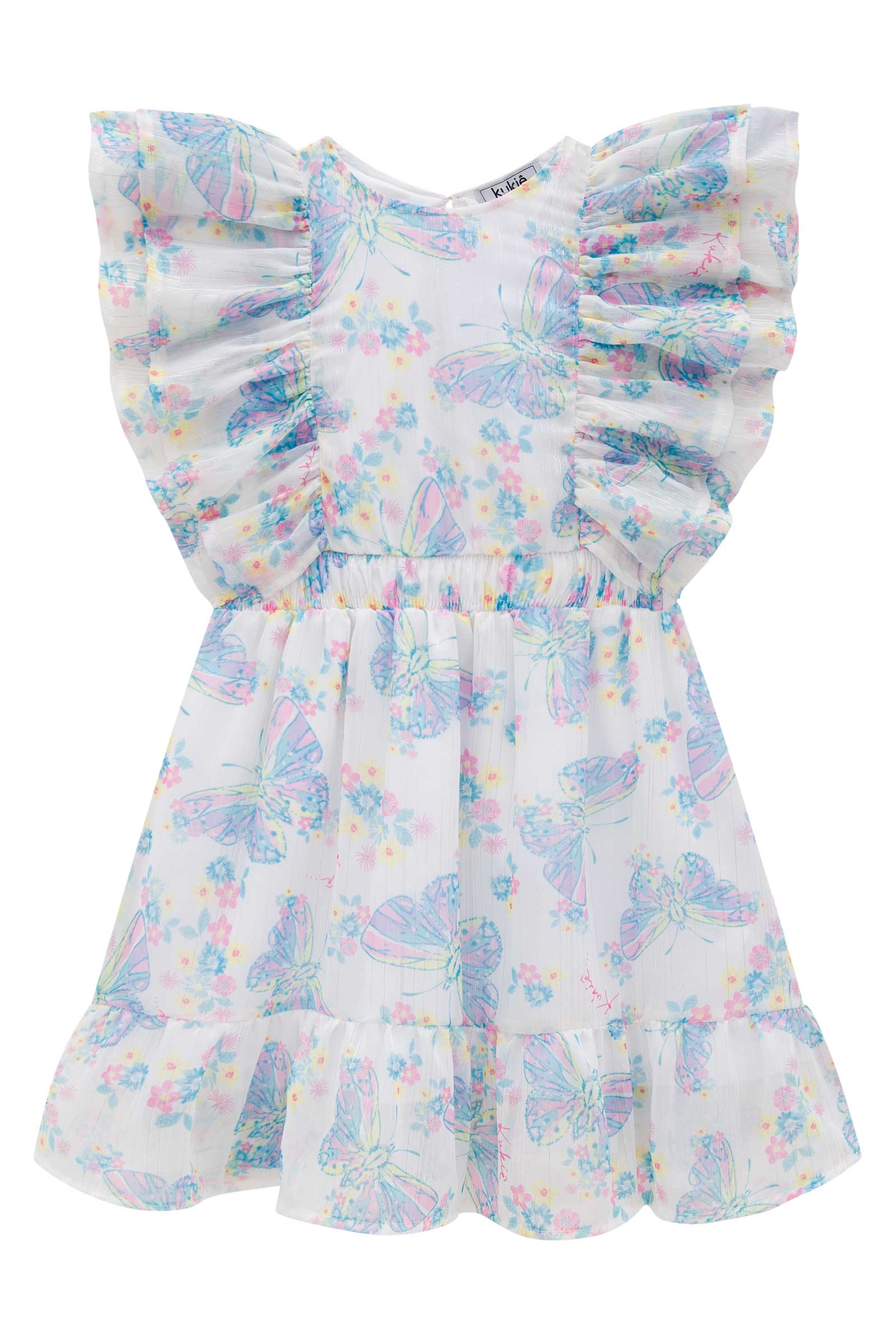 Vestido Infantil Kukie Verão Borboletas