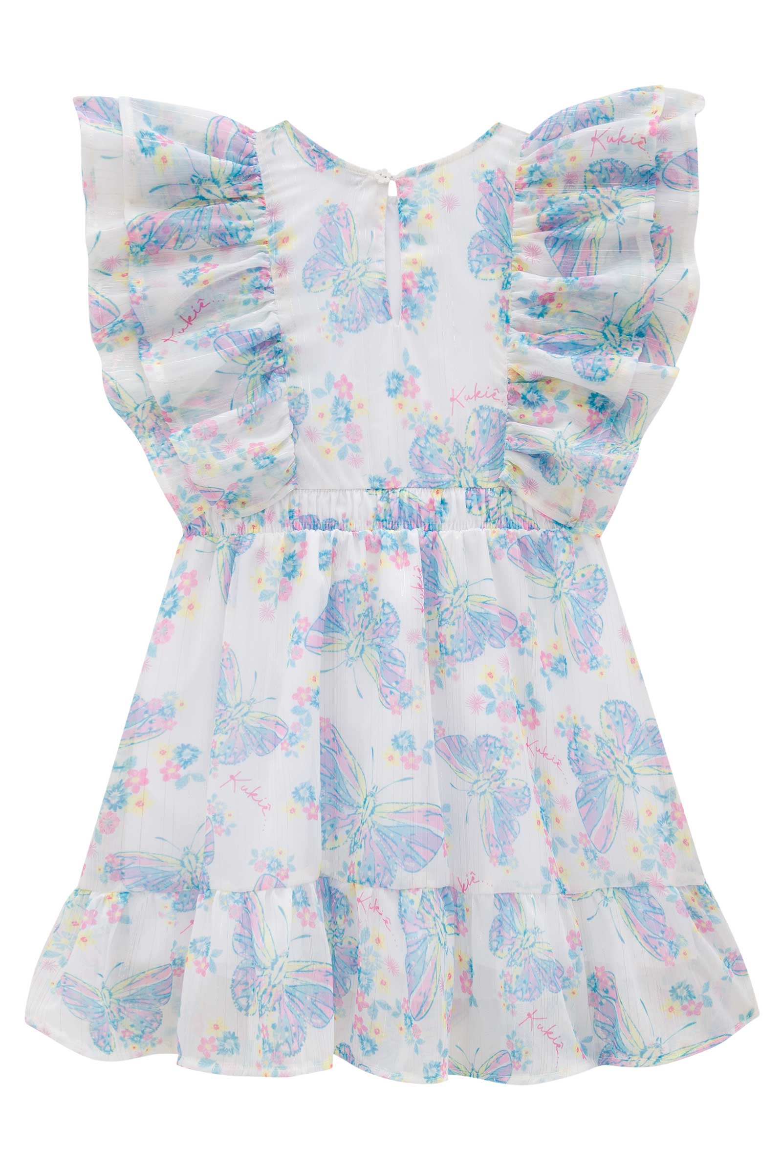 Vestido Infantil Kukie Verão Borboletas