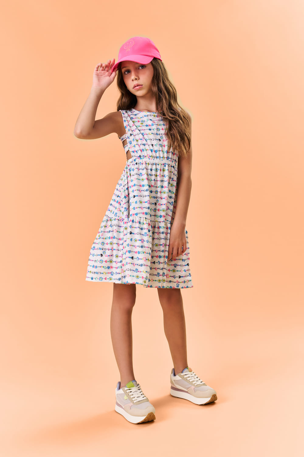 Boné Infantil Catavento Verão Rosa