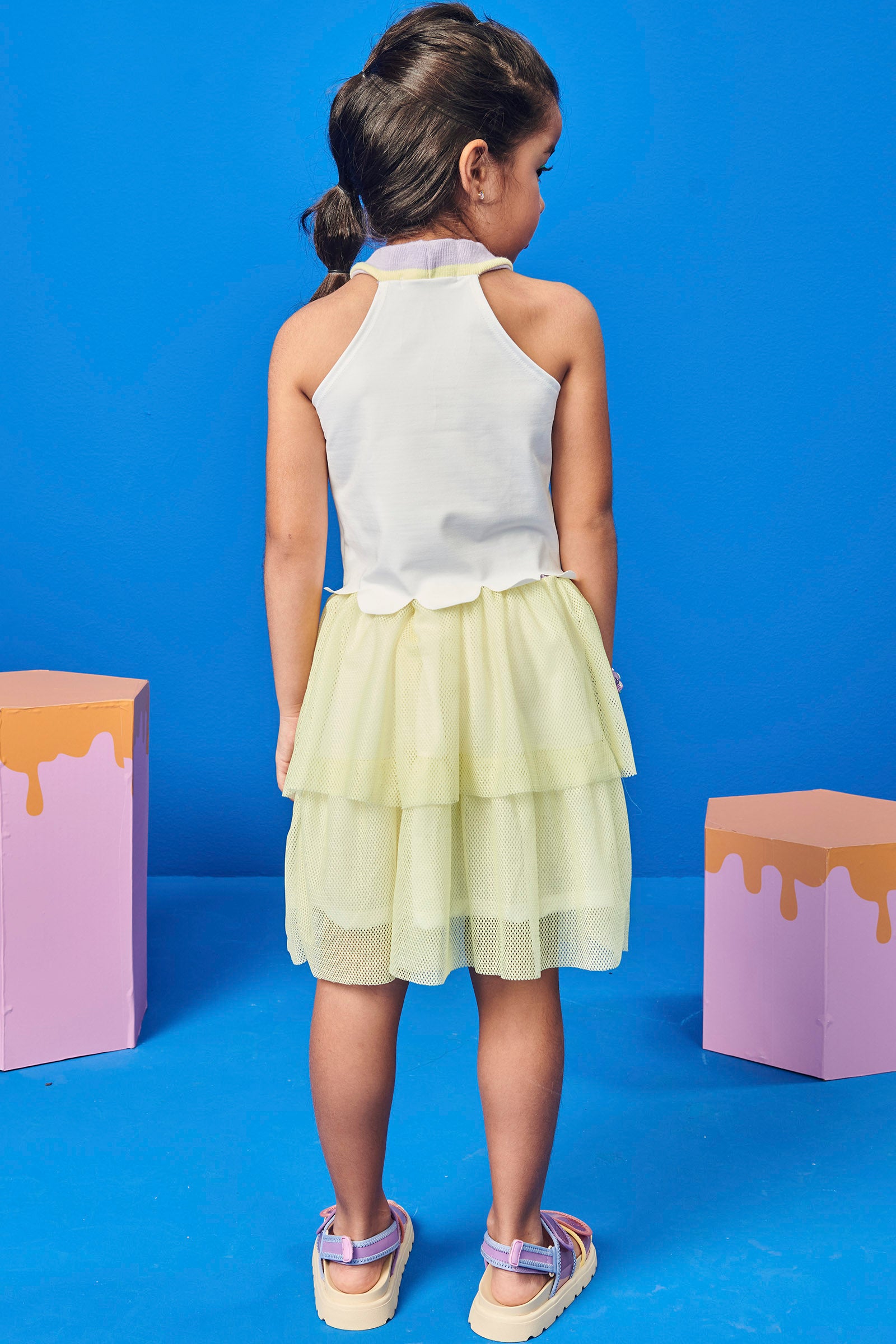 Conjunto Infantil Kukie Verão Com Saia e Blusa Borboleta