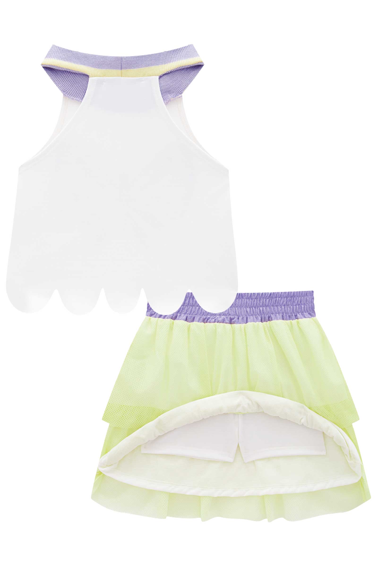 Conjunto Infantil Kukie Verão Com Saia e Blusa Borboleta