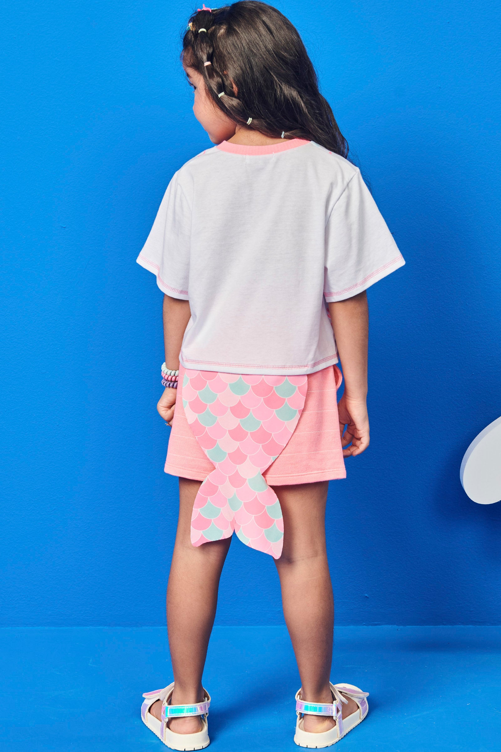 Conjunto Infantil Kukie Verão Com Shorts e Blusa Sereia